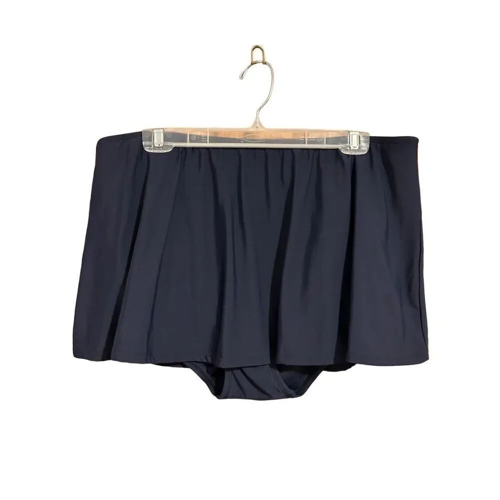 Lycra LeCove Swim Skirt Skort Navy Blue Bottoms Only Women’s Size 22W NWT